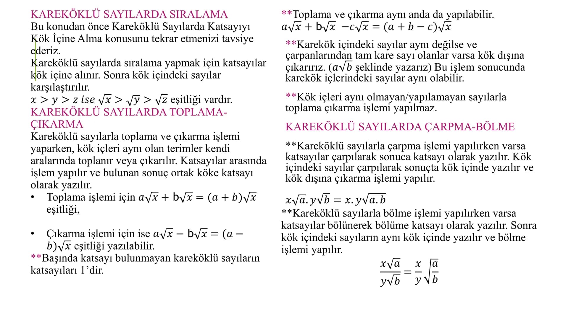 8.SINIF TÜM KONULAR ÖZETİ # ÇARPANLAR VE KATLAR
BİR DOĞAL SAYININ
ÇARPANLARI (BÖLENLERİ)
* Her doğal sayı iki doğal sayının
çarpımı