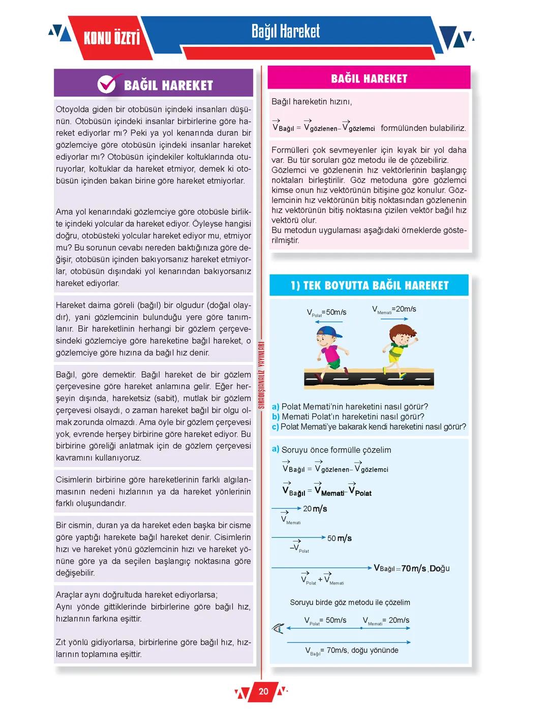 Fizik 11.sınıf bağıl hareket