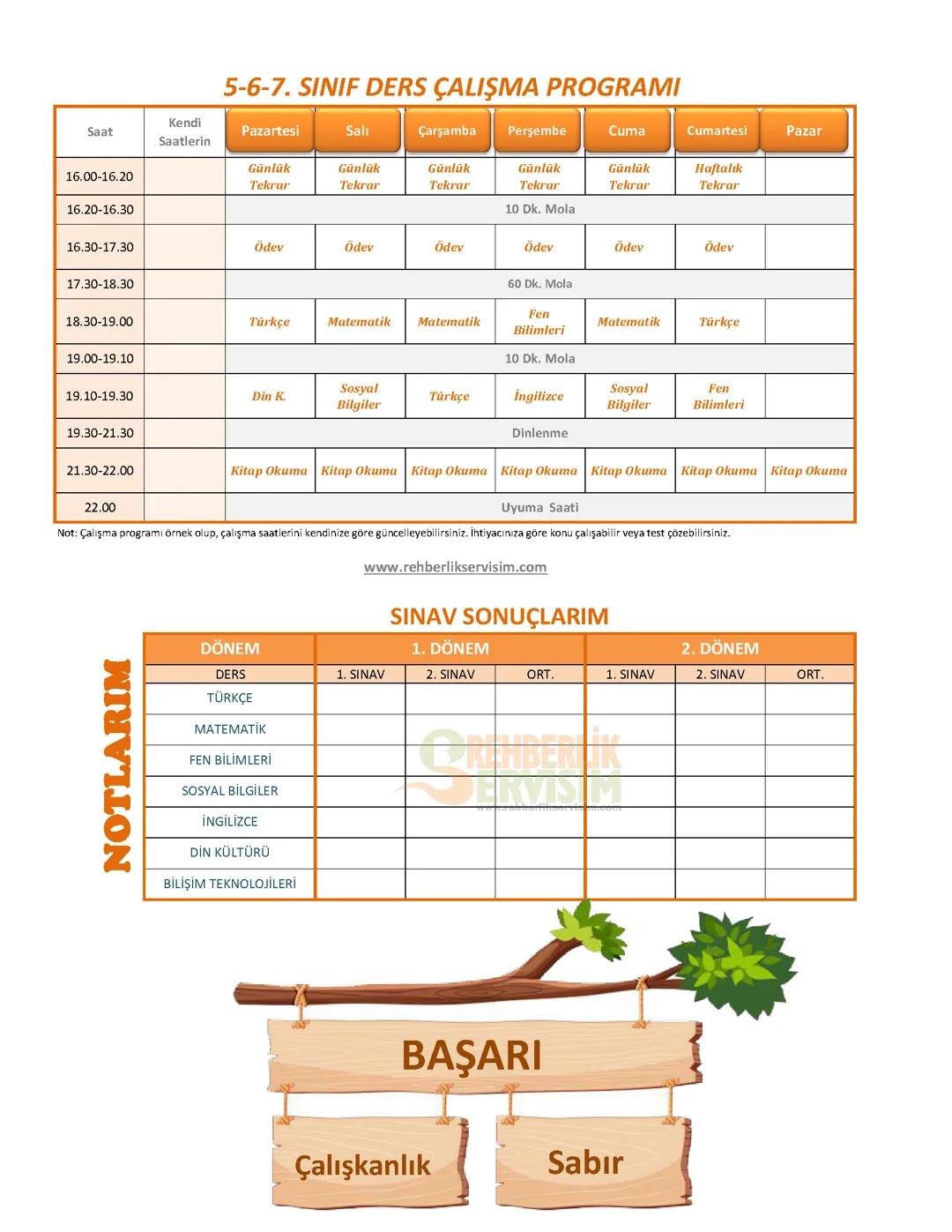 Ders Çalışma programı