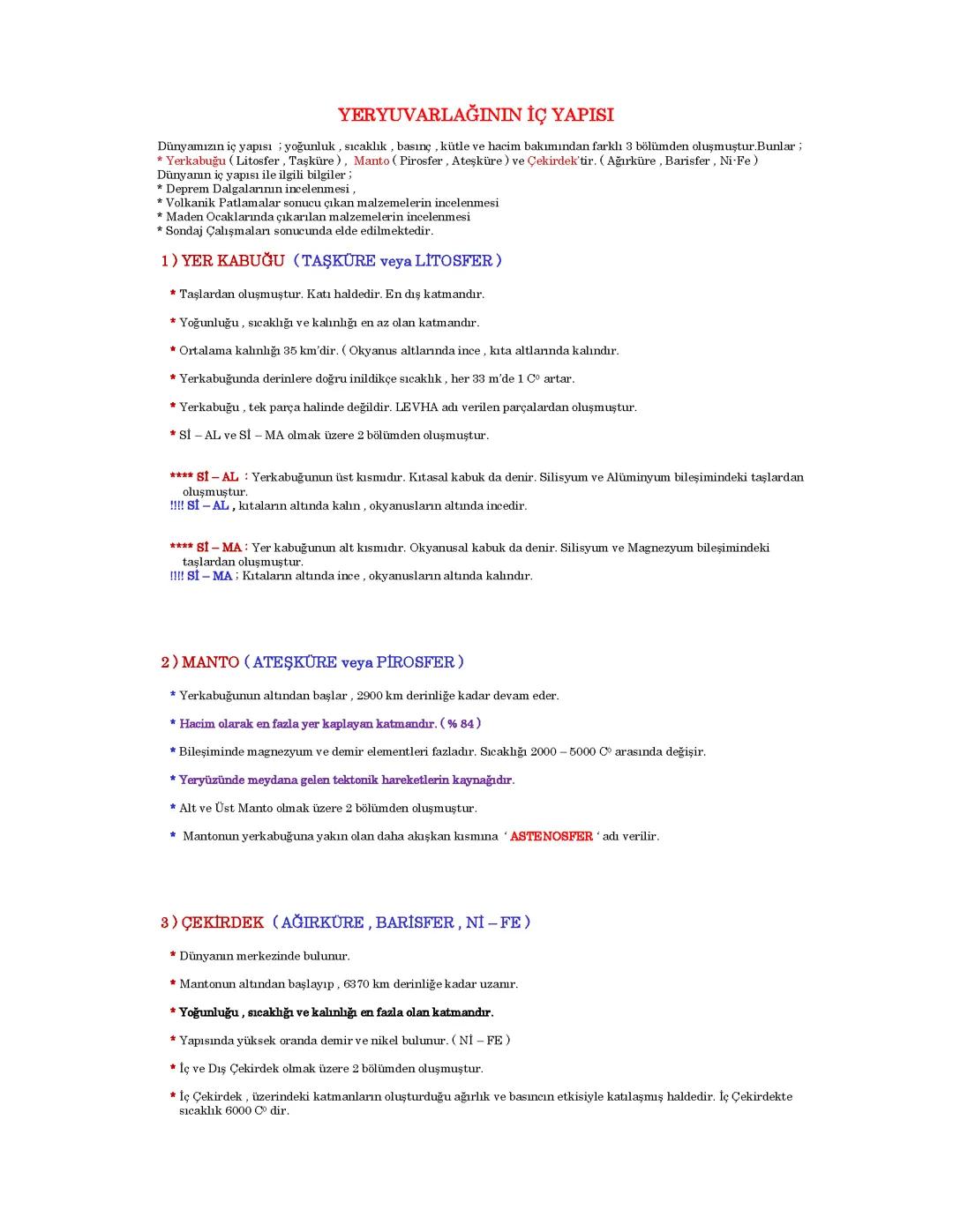 Coğrafya 10.sınıf 1.dönem 1.yazılı