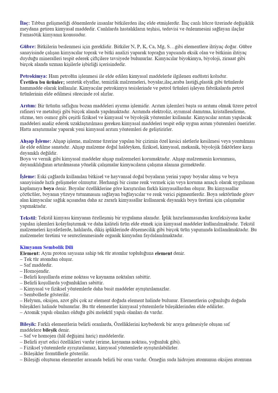 9. SINIF KİMYA DERS NOTLARI
1. ÜNİTE : KİMYA BİLİMİ
Simyadan Kimyaya
Simya: Basit metalleri altına çevirme, şifa ve ölümsüzlük iksirini b