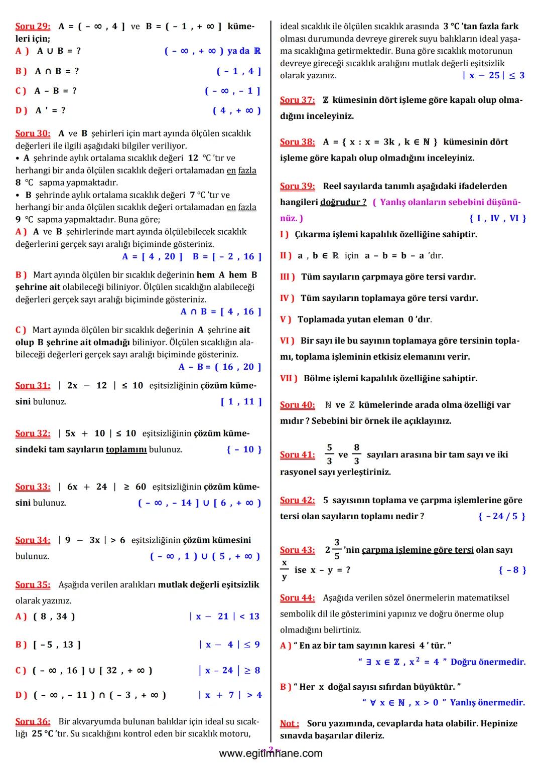 9. SINIF MATEMATİK 1. YAZILIYA HAZIRLIK SORULARI
80 √ 90
.
2
Soru 17:
= ?
{3}
Soru 1: 3-2 + 50 +
+ (1) 2021 = ?
√ 40
√ 20
{7/9}
3
Soru 2: x