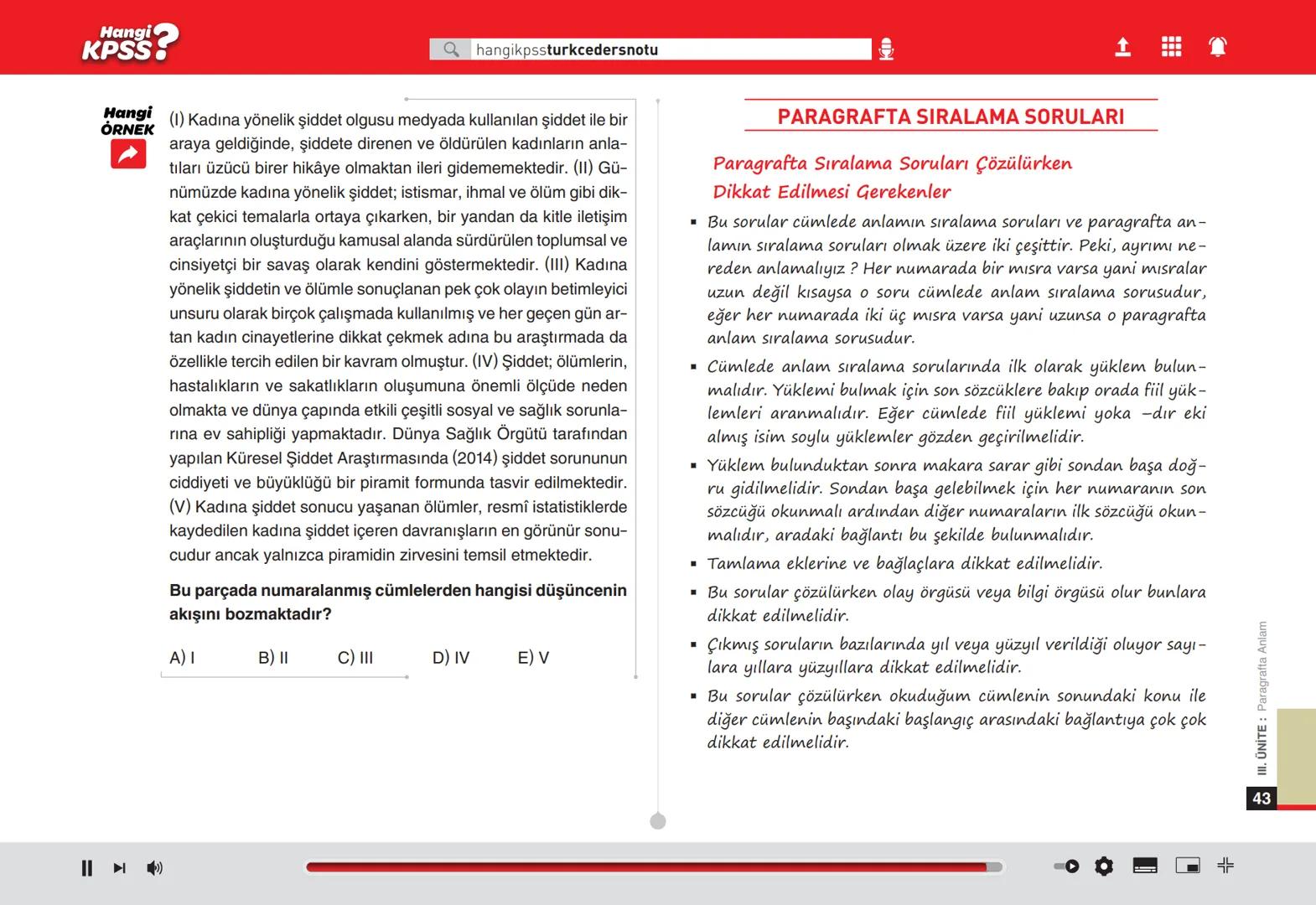 # Ünite
# 3
# Paragrafta Anlam
# Hangi
# KPSS? # Hangi
KPSS
Qhangikpssturkcedersnotu
# PARAGRAFTA ANLATIM BİÇİMLERİ
## 1. AÇIKLAMA
El