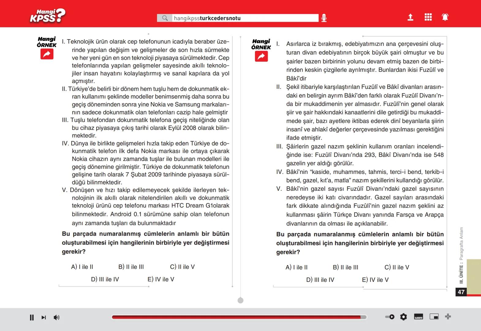 # Ünite
# 3
# Paragrafta Anlam
# Hangi
# KPSS? # Hangi
KPSS
Qhangikpssturkcedersnotu
# PARAGRAFTA ANLATIM BİÇİMLERİ
## 1. AÇIKLAMA
El