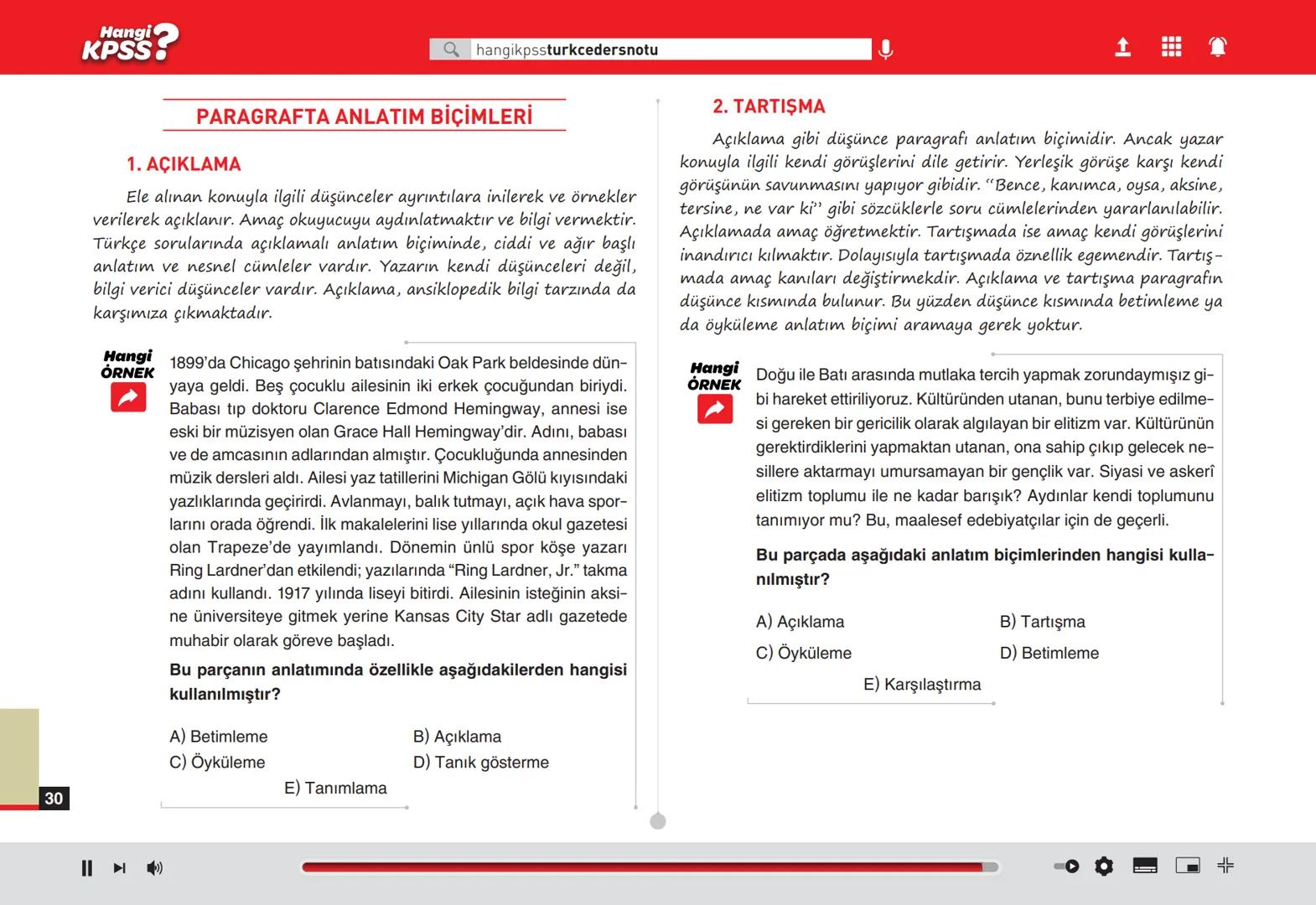 # Ünite
# 3
# Paragrafta Anlam
# Hangi
# KPSS? # Hangi
KPSS
Qhangikpssturkcedersnotu
# PARAGRAFTA ANLATIM BİÇİMLERİ
## 1. AÇIKLAMA
El