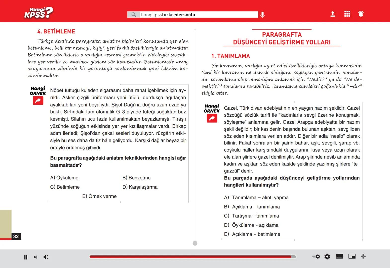 # Ünite
# 3
# Paragrafta Anlam
# Hangi
# KPSS? # Hangi
KPSS
Qhangikpssturkcedersnotu
# PARAGRAFTA ANLATIM BİÇİMLERİ
## 1. AÇIKLAMA
El