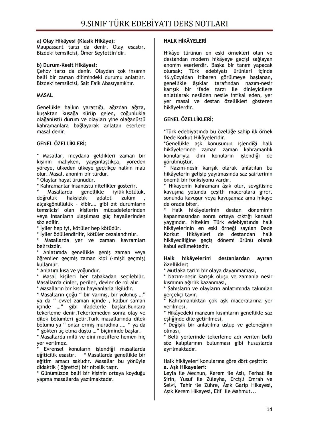 9.SINIF TÜRK EDEBİYATI DERS NOTLARI
I. ÜNİTE - GÜZEL SANATLAR VE EDEBİYAT
GÜZEL SANATLAR İÇİNDE EDEBİYATIN YERİ
Güzel sanatları diğer ese