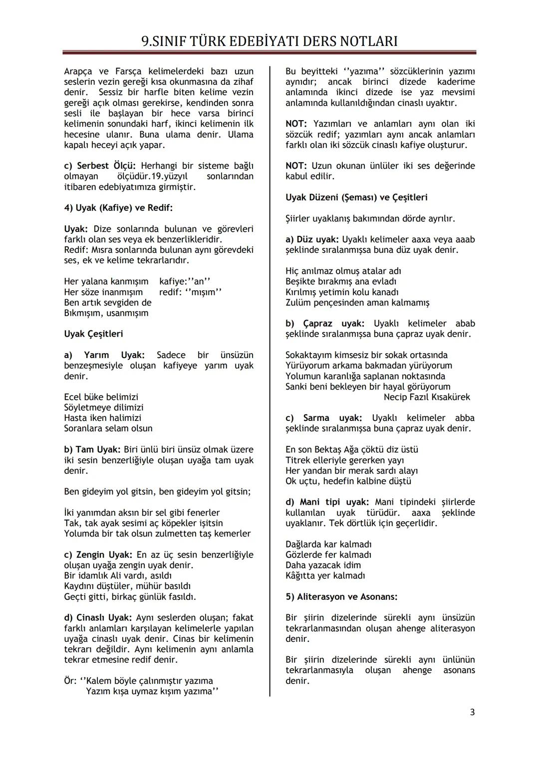 9.SINIF TÜRK EDEBİYATI DERS NOTLARI
I. ÜNİTE - GÜZEL SANATLAR VE EDEBİYAT
GÜZEL SANATLAR İÇİNDE EDEBİYATIN YERİ
Güzel sanatları diğer ese