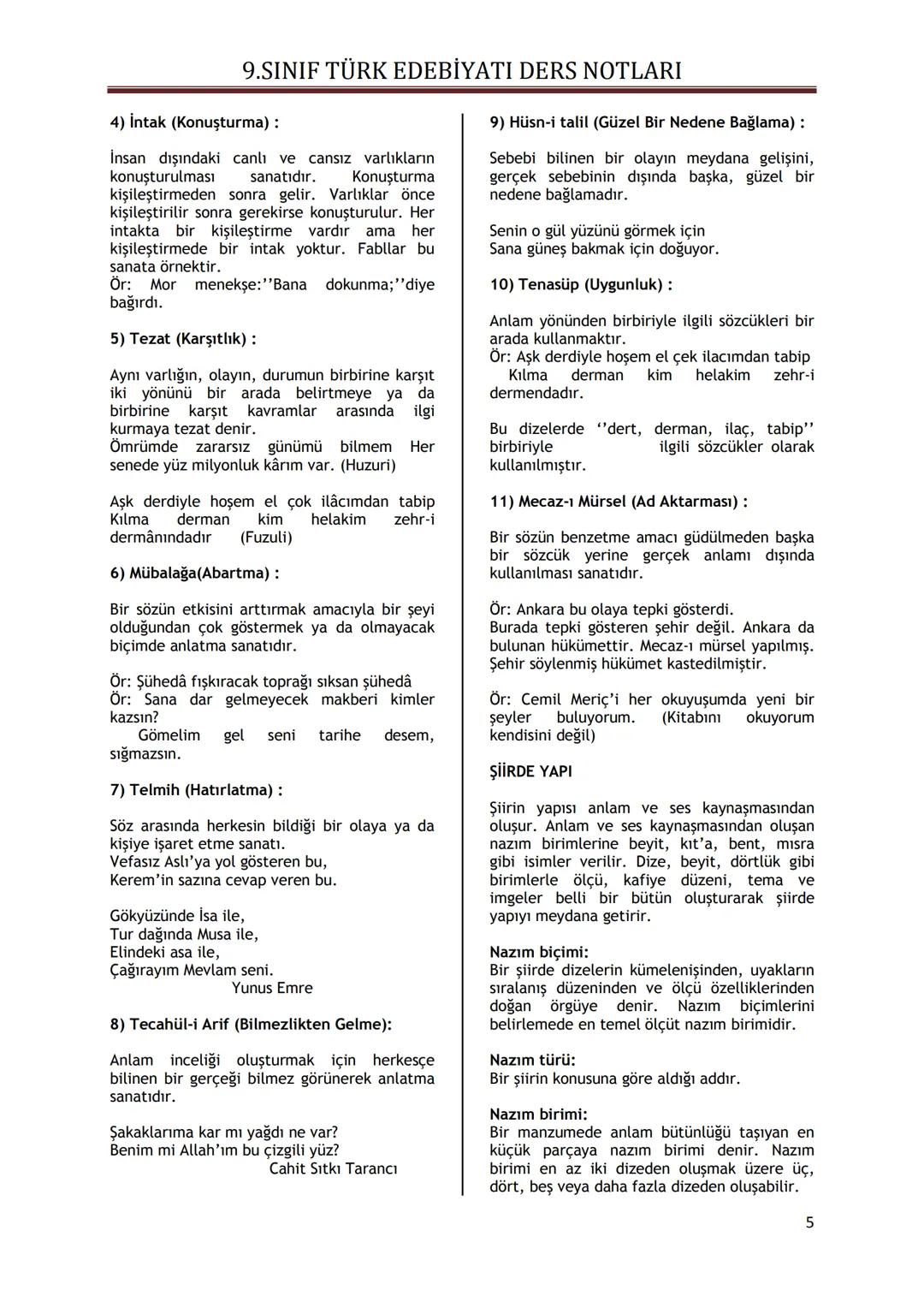 9.SINIF TÜRK EDEBİYATI DERS NOTLARI
I. ÜNİTE - GÜZEL SANATLAR VE EDEBİYAT
GÜZEL SANATLAR İÇİNDE EDEBİYATIN YERİ
Güzel sanatları diğer ese