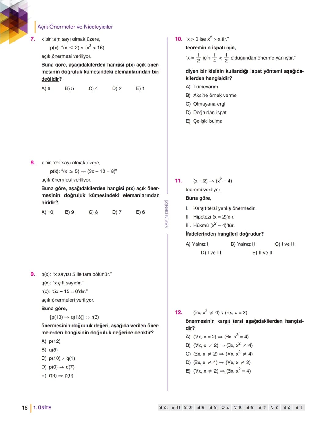 9. SINIF
MATEMATİK
Lise
destek
www.lisedestek.com
Kullanım Kılavuzu için
Karekodu Okut
YAYINEVİNE AİT KİTAPLAR
ÖRNEK PDF'LER
AKILLI TAHT