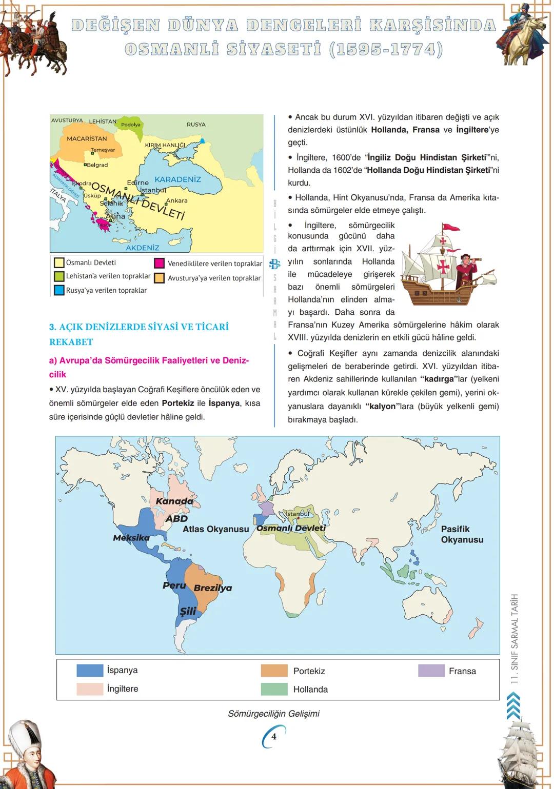 Tarih Ders
Notları
0000000000
00000
Bilgi Sarmal Yayınları
Tarih Zümresi
$
BİLGİ SARMAL 11.1. ÜNİTE
DEĞİŞEN DÜNYA
DENGELERİ
KARŞISINDA
OSMAN