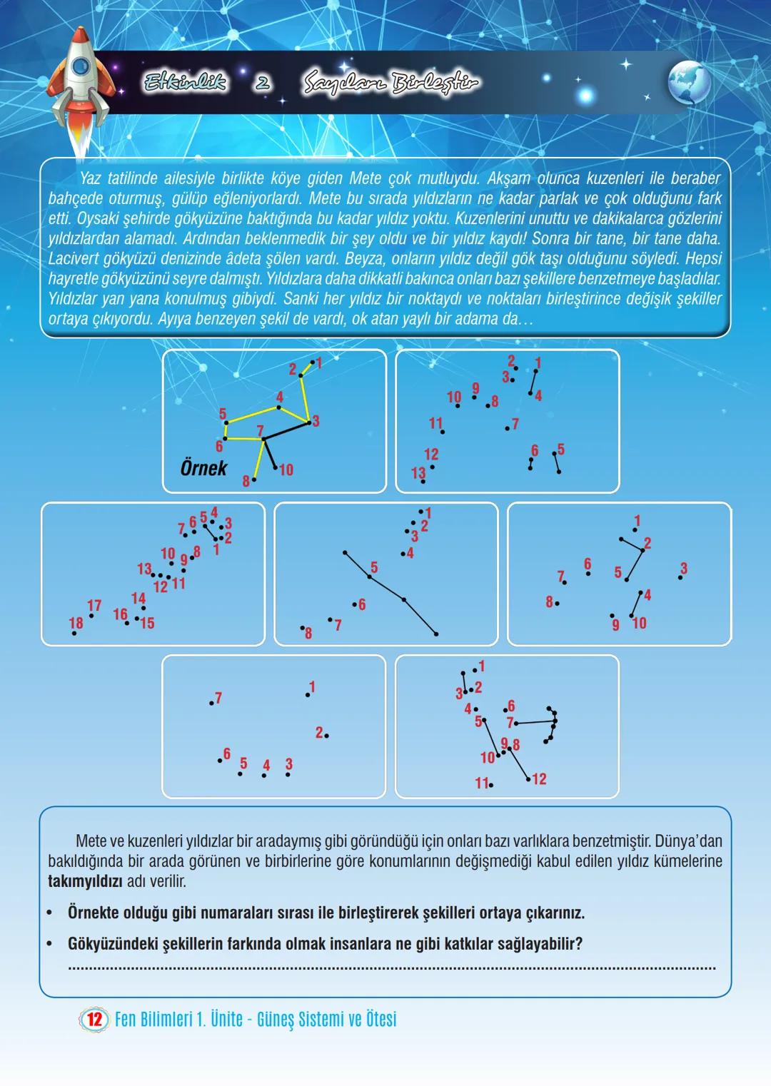 *
**
MILLI EGIT
JRIVETIA
YE CUMHU
*
IM BAKA
FEN BİLİMLERİ 7. SINIF ÇALIŞMA SAYFALARI
1. Ünite
Güneş Sistemi ve Ötesi
* Uzay Araştırmaları