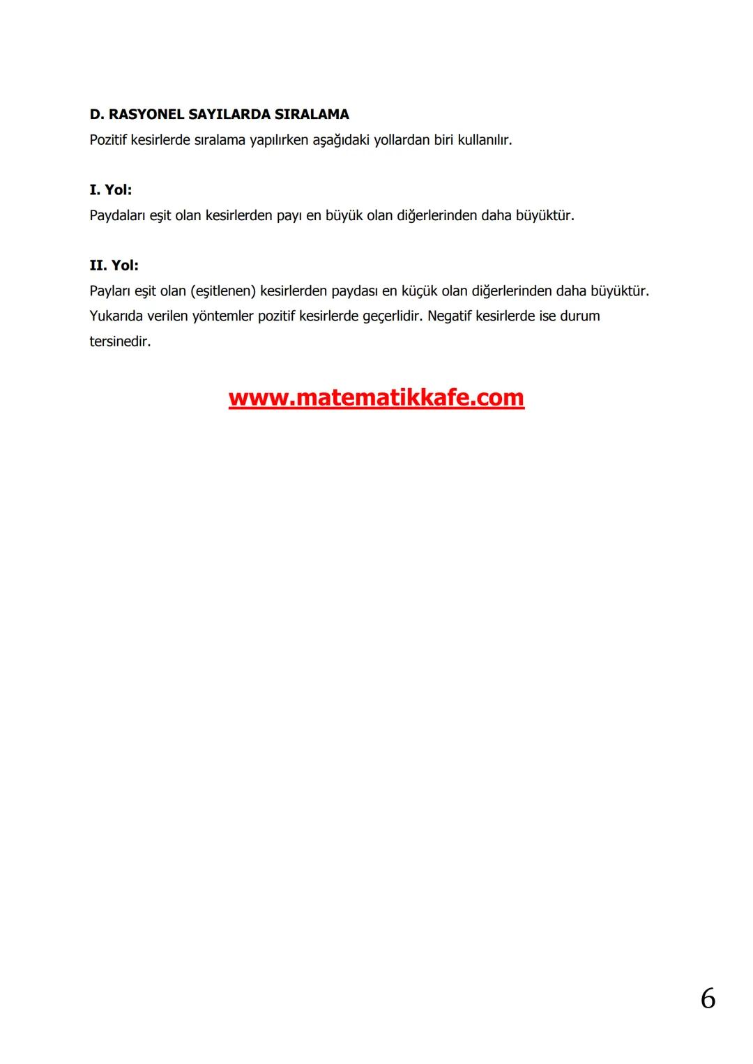 YGS MATEMATİK
TAM SAYILAR –RASYONEL SAYILAR
KONU ANLATIM KİTAPÇIĞI
www.matematikkafe.com # TAM SAYILAR-RASYONEL SAYILAR
Hayatın birçok al