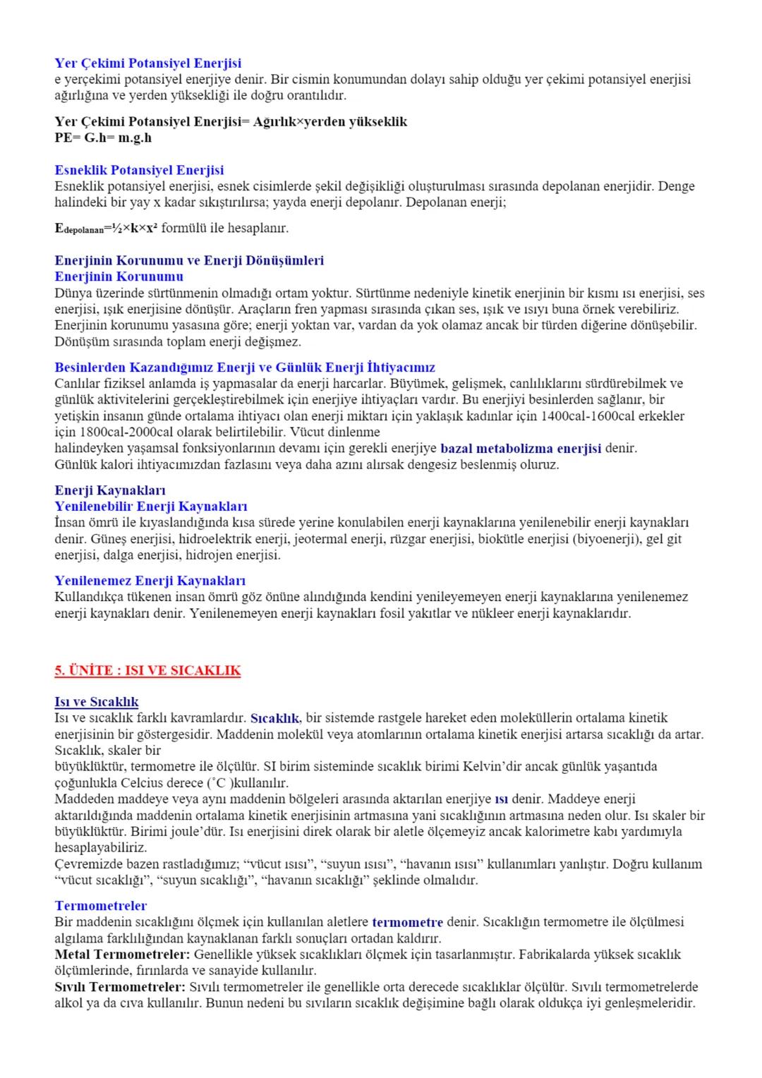 # 9. SINIF FİZİK DERS NOTLARI
# 1. ÜNİTE : FİZİK BİLİMİNE GİRİŞ
## Fizik Biliminin Evrendeki Rolü
Madde enerji etkileşimini inceleyen, do