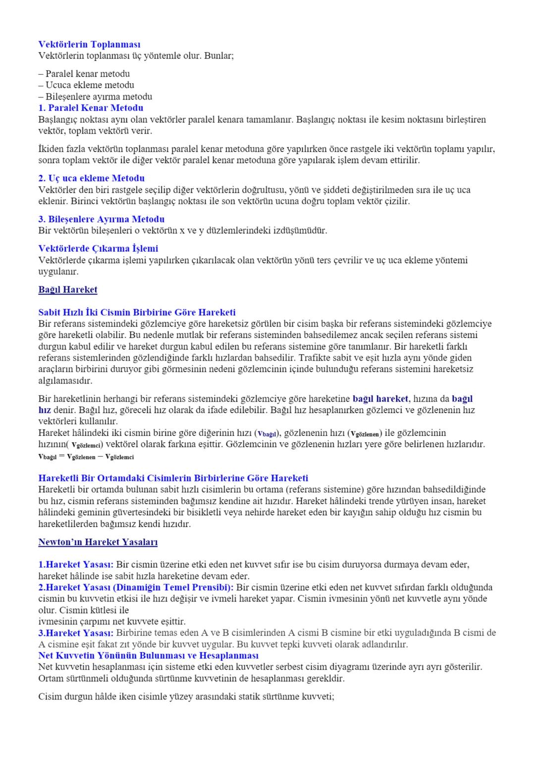 # 9. SINIF FİZİK DERS NOTLARI
# 1. ÜNİTE : FİZİK BİLİMİNE GİRİŞ
## Fizik Biliminin Evrendeki Rolü
Madde enerji etkileşimini inceleyen, do