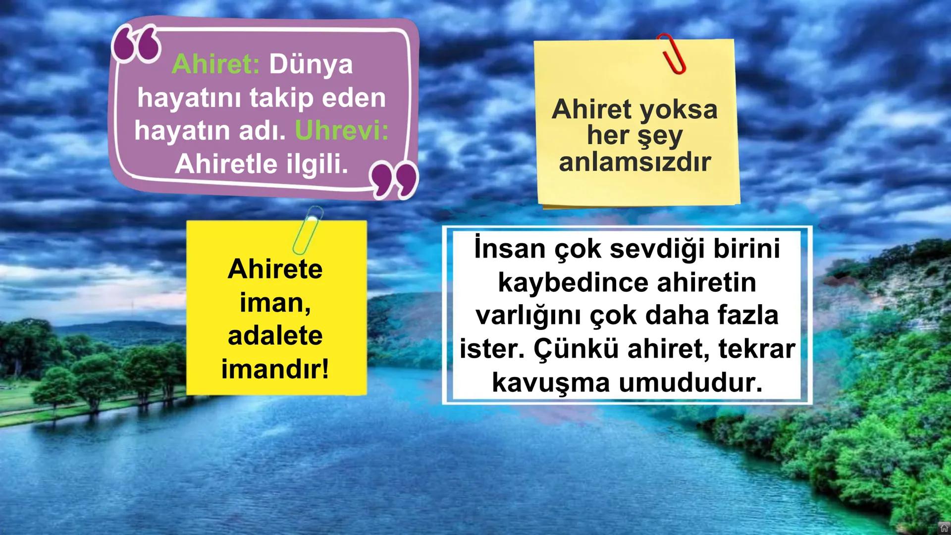 # Ders: Din Kültürü ve Ahlak Bilgisi
# Ünite: I - Dünya ve Ahiret
## Başlıklar:
* Varoluşun ve Hayatın Anlamı
* Ahiret Âlemi
* Ahirete Uğu