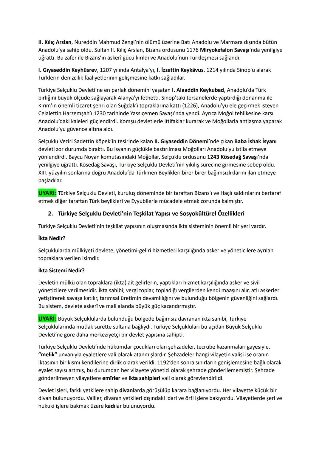 1. ANADOLU'YA TÜRK GÖÇLERİ VE BU GÖÇLERİN SOSYOKÜLTÜREL
ETKİLERİ
Türkiye Tarihi (XI-XII. Yüzyıllar Arası Dönem)
Saltuklular (1072-1202)
Meng