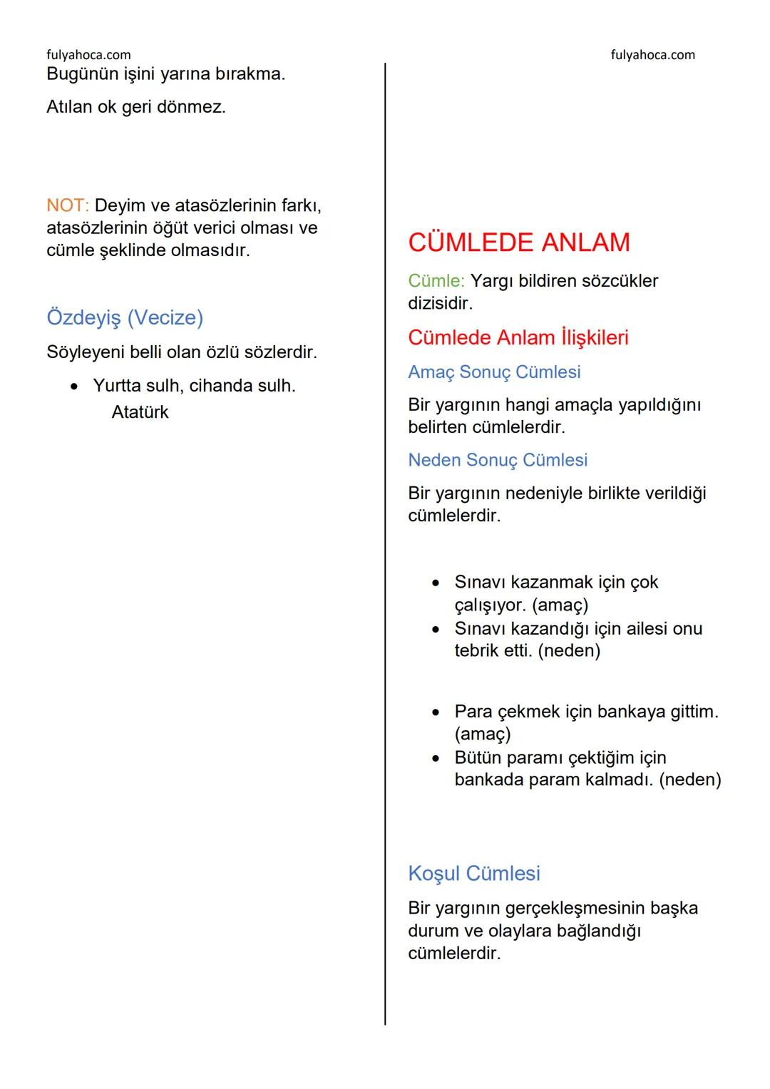 fulyahoca.com
# FİİLLER (EYLEMLER)
Bir oluşu, bir durumu veya bir kılışı kip
ve kişiye bağlayarak anlatan
sözcüklere denir.
İsmi fiilden ay