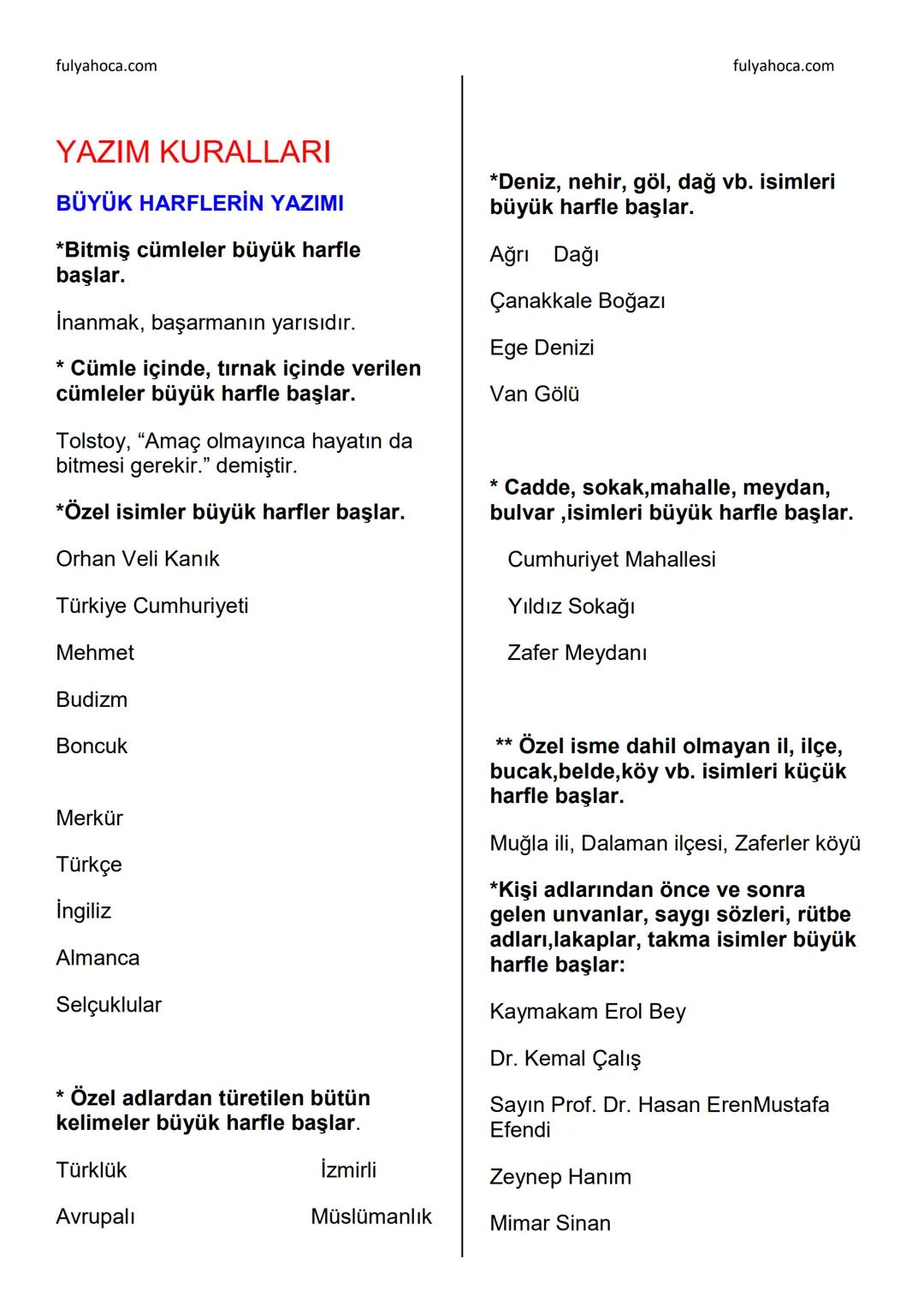fulyahoca.com
# FİİLLER (EYLEMLER)
Bir oluşu, bir durumu veya bir kılışı kip
ve kişiye bağlayarak anlatan
sözcüklere denir.
İsmi fiilden ay