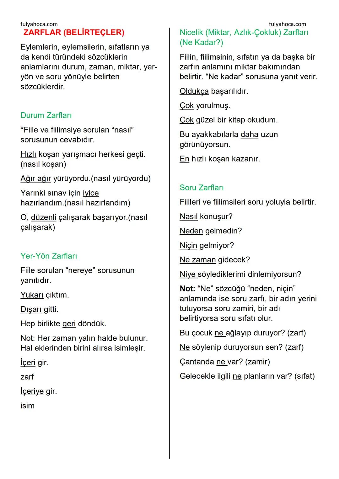 fulyahoca.com
# FİİLLER (EYLEMLER)
Bir oluşu, bir durumu veya bir kılışı kip
ve kişiye bağlayarak anlatan
sözcüklere denir.
İsmi fiilden ay