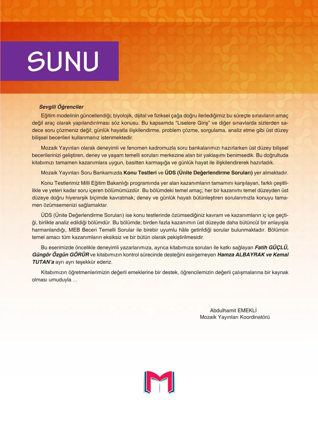 FEN BİLİMLERİ
DENEY VE YAŞAM TEMELLİ SORU BANKASI
KONU TESTLERİ
Her konu için ayrı ayrı
testler konunun pekiştirilmesini
sağlar.
www.
AKILLI