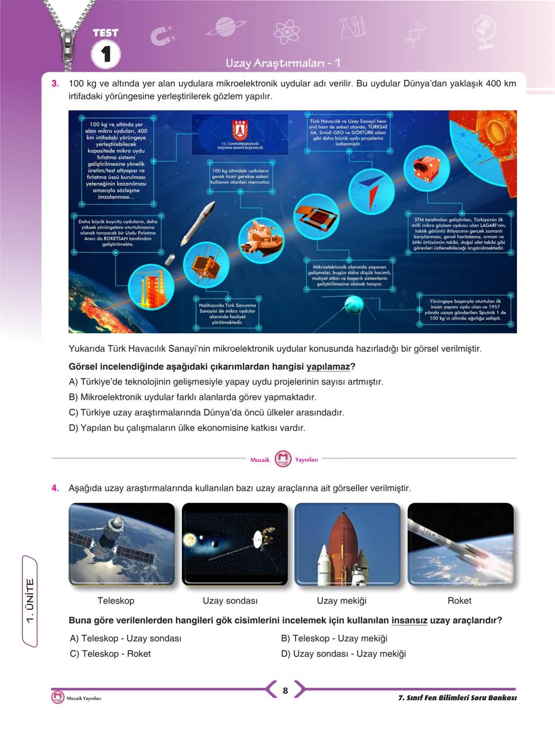 FEN BİLİMLERİ
DENEY VE YAŞAM TEMELLİ SORU BANKASI
KONU TESTLERİ
Her konu için ayrı ayrı
testler konunun pekiştirilmesini
sağlar.
www.
AKILLI
