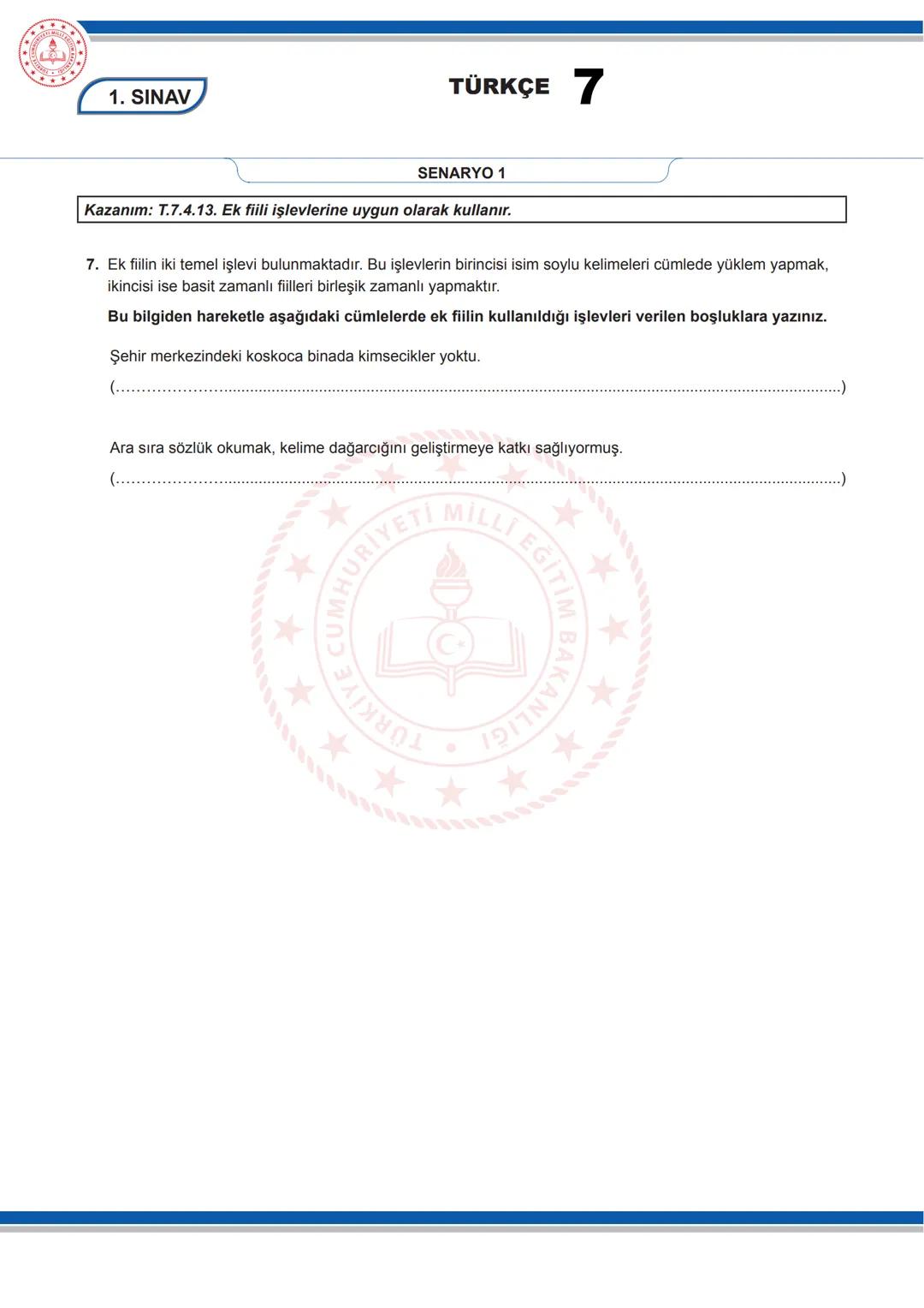 TÜRKÇE
7
KONU SORU DAĞILIM TABLOLARI
Konu soru dağılım tablosu, öğretim programında yer alan konu ve kazanımlarla ortak sınavlardaki soru
da