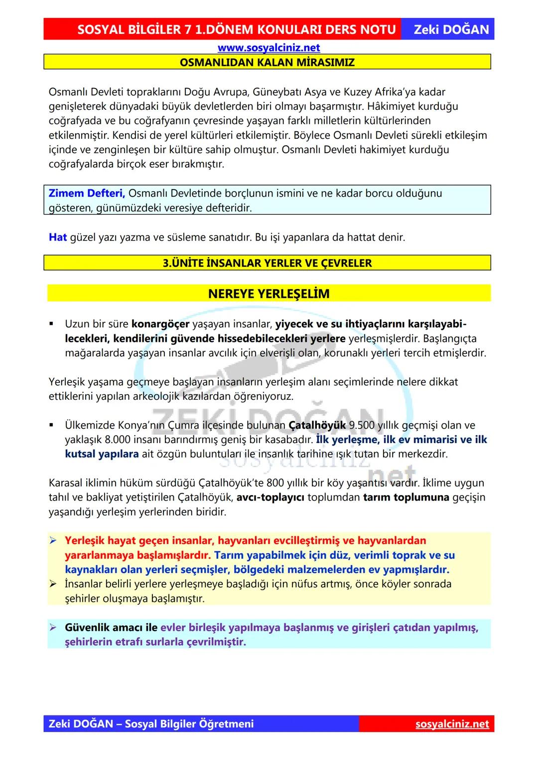 # SOSYAL BİLGİLER 7 1.DÖNEM KONULARI DERS NOTU Zeki DOĞAN
www.sosyalciniz.net
# 1.ÜNİTE BİREY VE TOPLUM
## İNSANDAN İNSANA GİDEN YOL
İleti