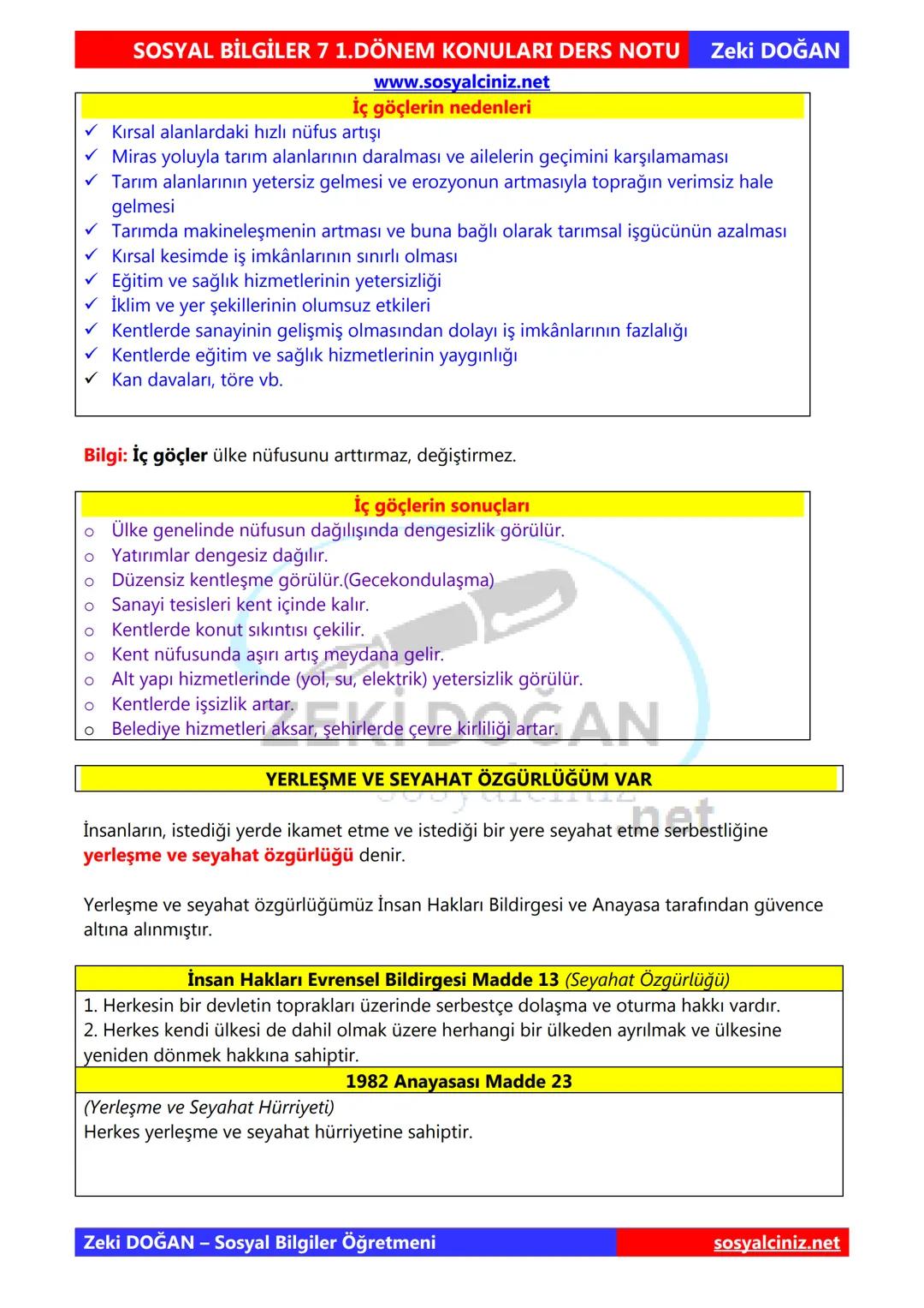 # SOSYAL BİLGİLER 7 1.DÖNEM KONULARI DERS NOTU Zeki DOĞAN
www.sosyalciniz.net
# 1.ÜNİTE BİREY VE TOPLUM
## İNSANDAN İNSANA GİDEN YOL
İleti