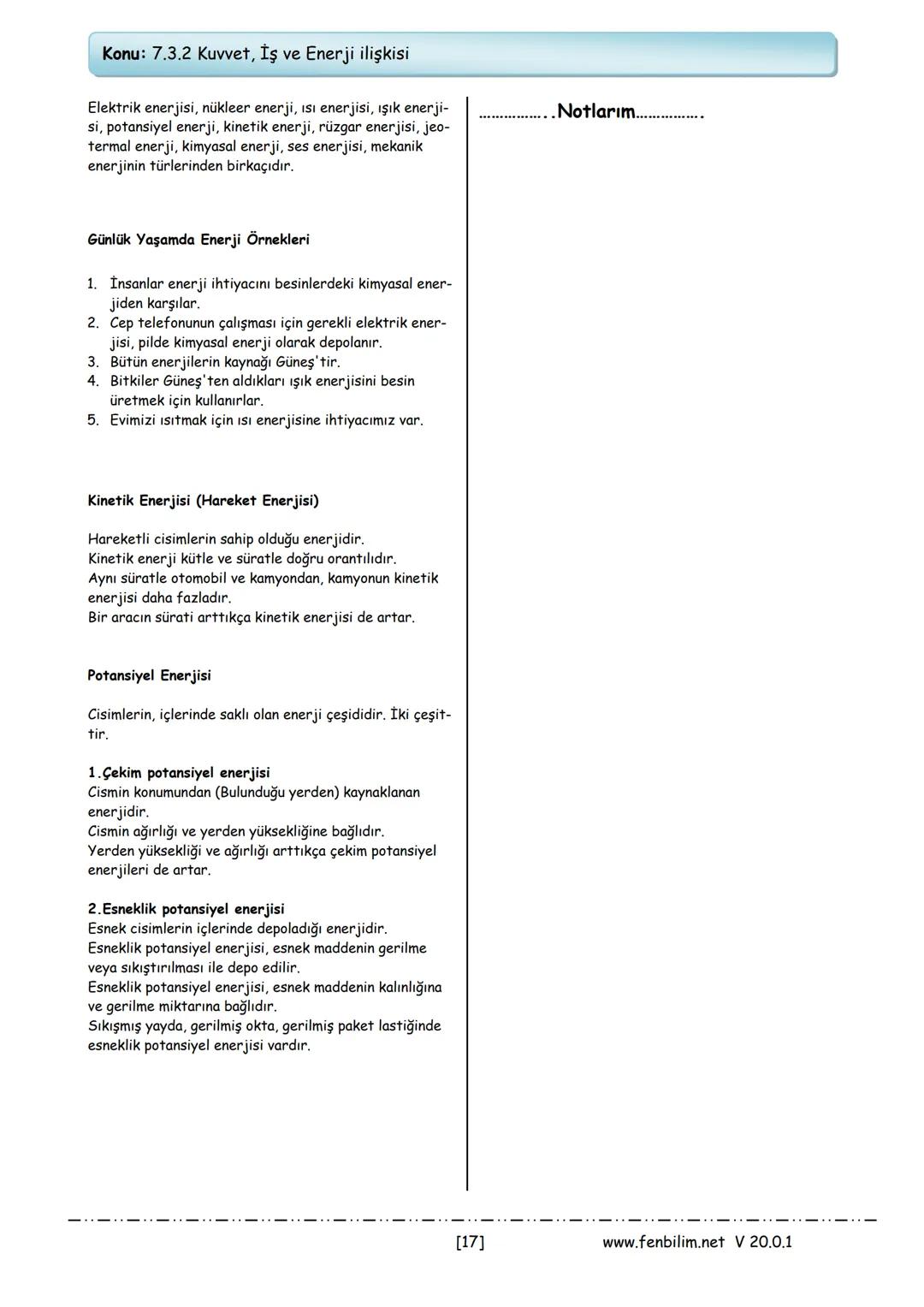 7.Sınıf Fen Bilimleri
Ders Notları
Barış ZEREN
Fen Bilimleri Öğretmeni
www.fenbilim.net V 20.0.1 1.Ünite: Güneş Sistemi ve Ötesi
Konu: 7.1.1