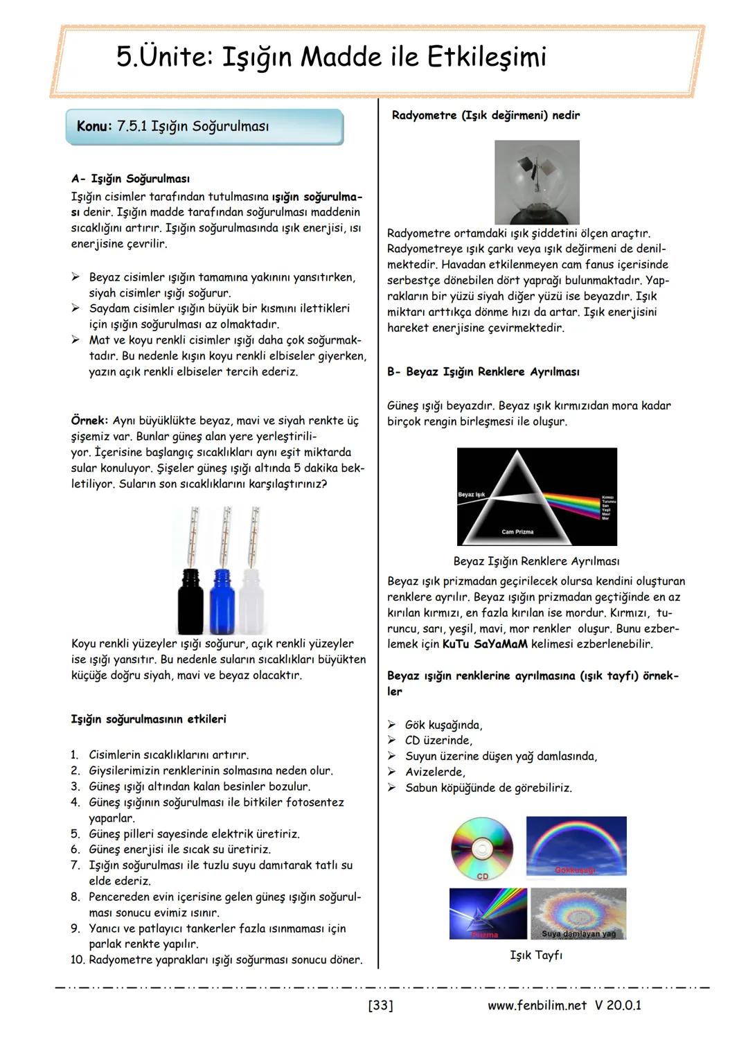 7.Sınıf Fen Bilimleri
Ders Notları
Barış ZEREN
Fen Bilimleri Öğretmeni
www.fenbilim.net V 20.0.1 1.Ünite: Güneş Sistemi ve Ötesi
Konu: 7.1.1