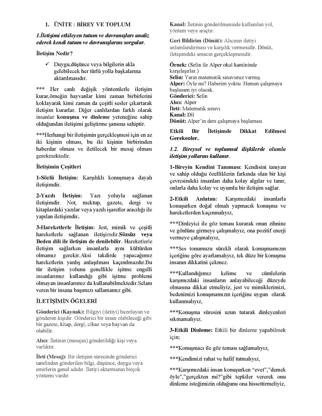 Sosyal bilgiler 7 sınıf