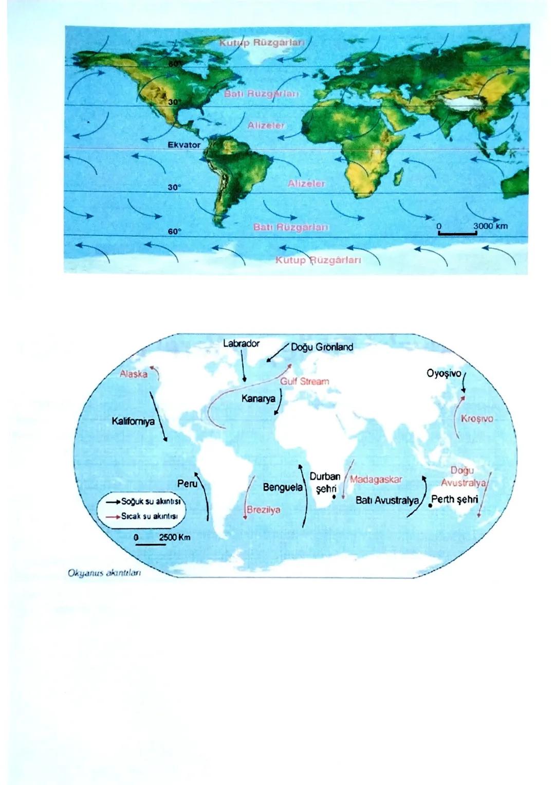 YERYÜZÜNDEKİ BAŞLICA İKLİM TİPLERİ
Kutup
Kutup altı
Akdeniz
Çöl
Sert karasal
Yazları yağışlı tropikal
Ilıman karasal
Muson
Okyanusal
Ekvato