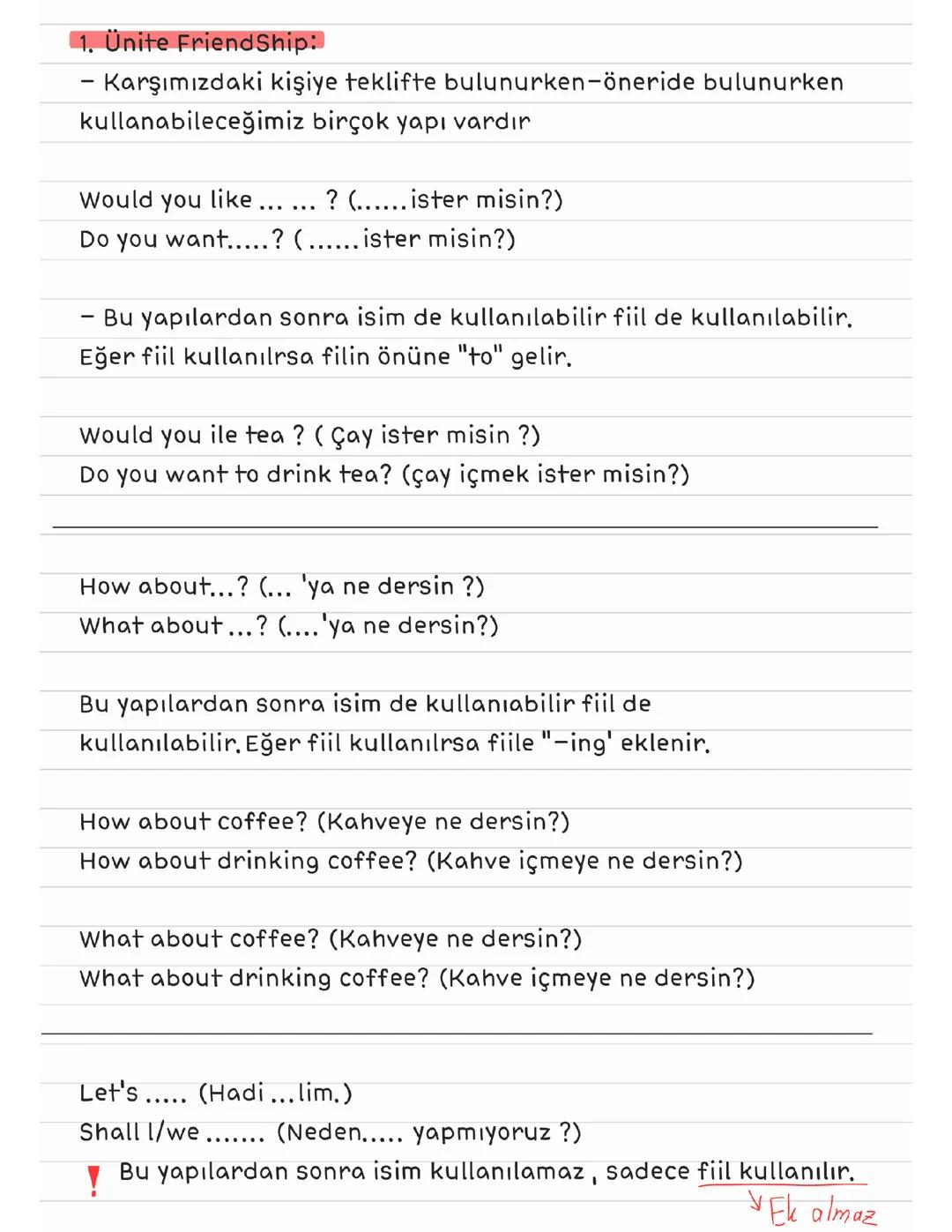 FriendShip 8. Sınıf Özet