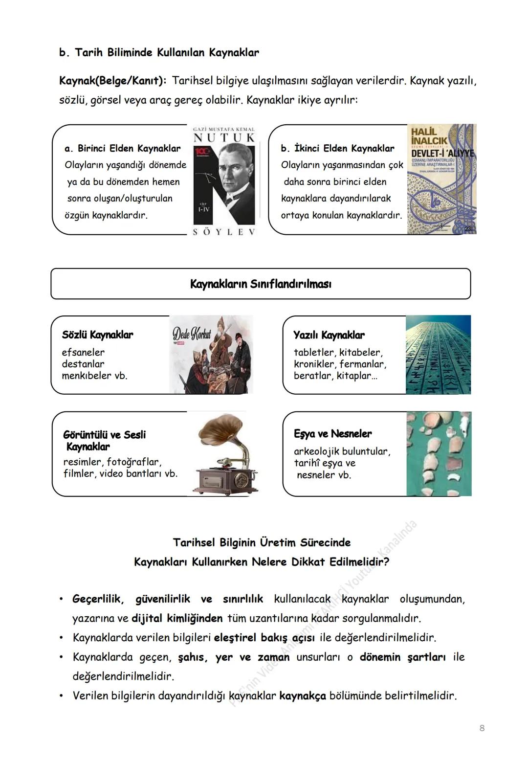 1. ÜNİTE: GEÇMİŞİN İNŞA SÜRECİNDE TARİH
1.1. Tarih Öğrenmenin Faydaları
1.2. Tarihin Doğası
1.3. Tarihsel Bilginin Üretim Süreci
1.4. Tarih