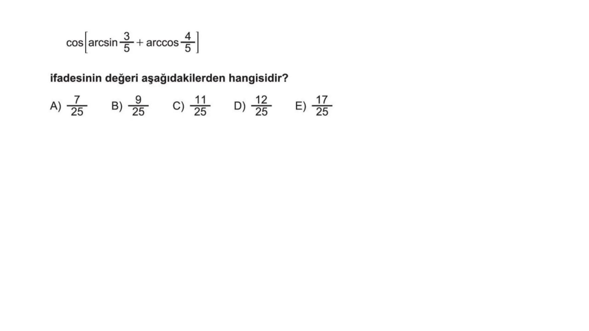 # TRİGONOMETRİ-2 DEVAMI # Üçgende Trigonometrik Teoremler
A) Kosinüs Teoremi
Bir ABC üçgeninin kenar uzunlukları a birim, b birim ve c bir