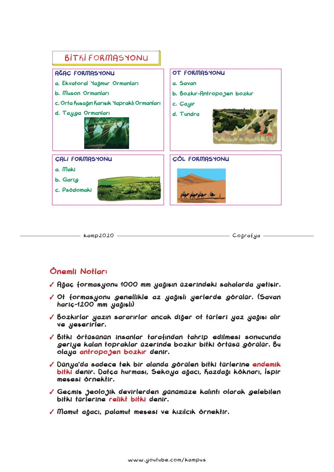 KAMP
2020
TYT COĞRAFYA FULL TEKRAR 2
KAMP
2020
COĞRAFYA FUUI TEKRAR
-
2 KONULARI
1. TOPRAK ve TİPLERİ
2. BITKI FORMASYONLARI
3. YERYÜZÜNDE S