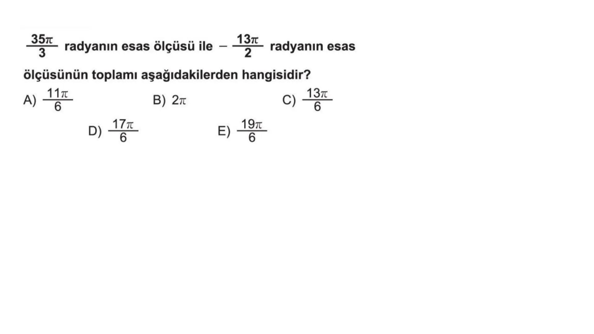TRİGONOMETRİ # 1. Yönlü Açılar
Bir açının kenarlarından birini başlangıç kenarı, diğerini
bitim kenarı alarak elde edilen açıya yönlü açı d