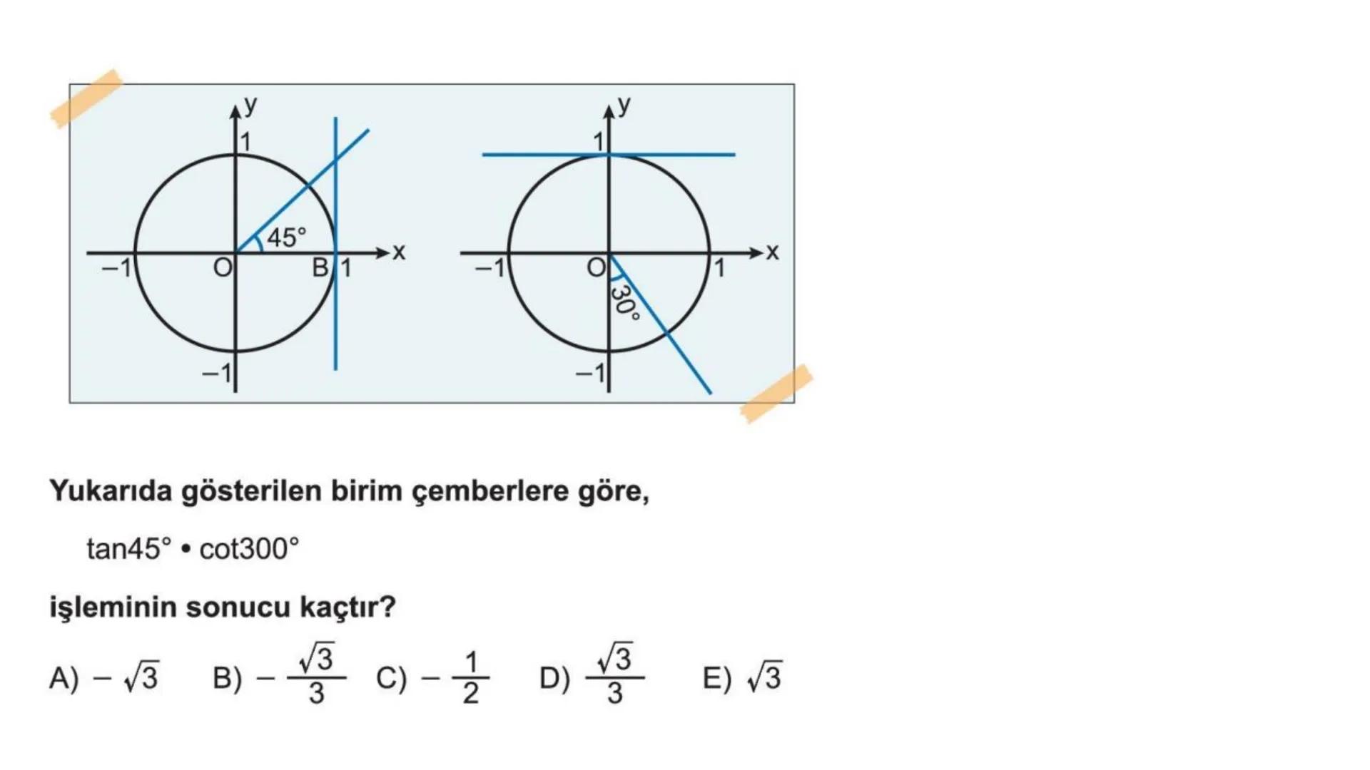 TRİGONOMETRİ # 1. Yönlü Açılar
Bir açının kenarlarından birini başlangıç kenarı, diğerini
bitim kenarı alarak elde edilen açıya yönlü açı d
