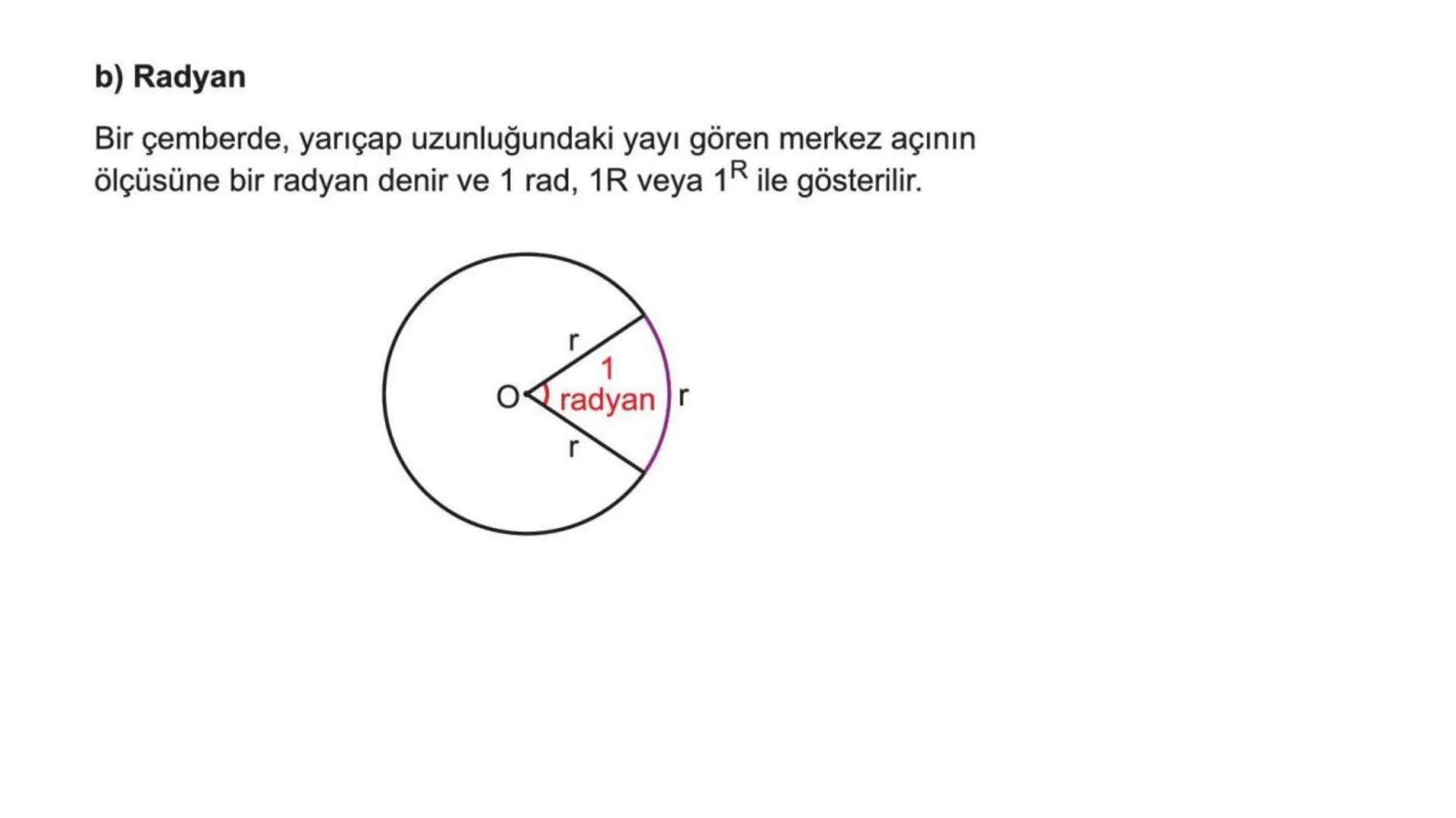 TRİGONOMETRİ # 1. Yönlü Açılar
Bir açının kenarlarından birini başlangıç kenarı, diğerini
bitim kenarı alarak elde edilen açıya yönlü açı d