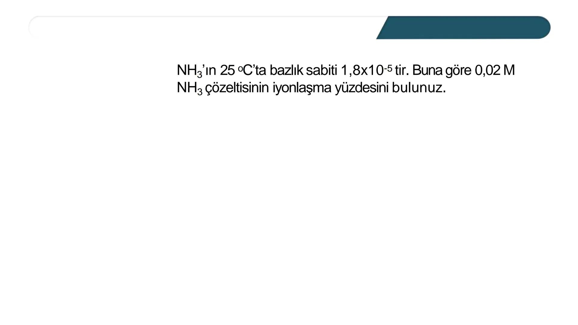 ASİT VE BAZLARIN
KUVVETİ
Asit ve bazların kuvveti suda iyonlaşma derecesine bağlıdır. Suda çözündüğünde
%100 iyonlaştığı varsayılan asit-baz