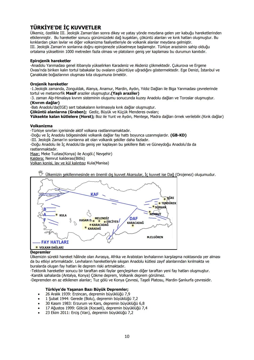 10. SINIF COĞRAFYA DERS NOTU -1-
2019-2020
MİLLİ İRADE
KIZ ANADOLU İMAM HATİP LİSESİ
FEN VE SOSYAL BİLİMLER PROJE OKULU
Avrasya
Levhası
Anad