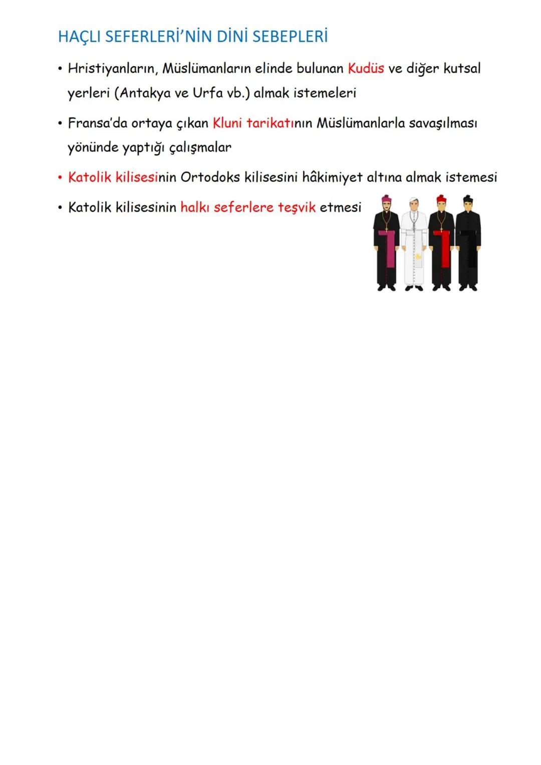 Haçlı seferleri (1096-1270)
• Hristiyan dünyasının birleşerek Orta Çağ'da Kudüs ve çevresini
alma bahanesiyle Türk İslam dünyası üzerine ya