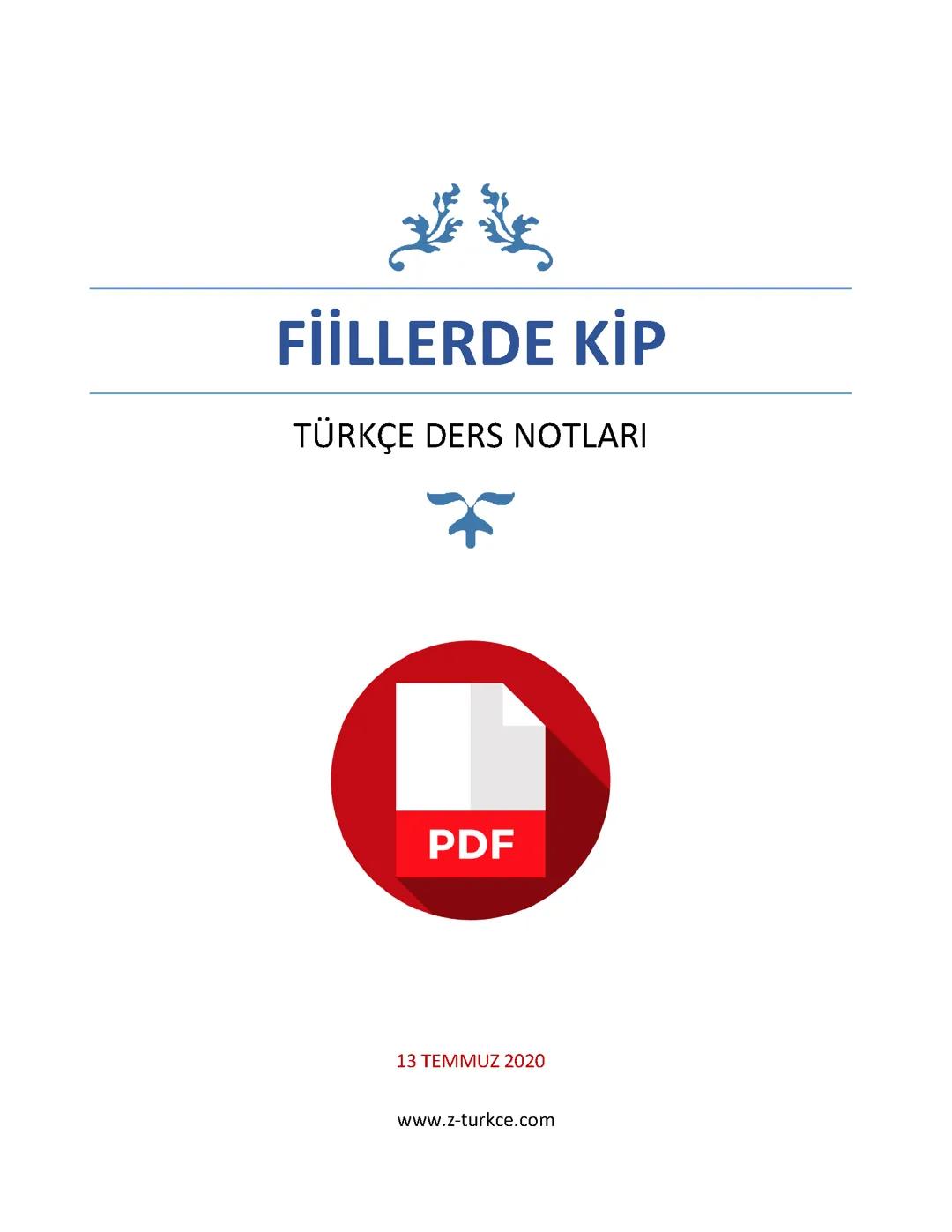 7. Sınıf Türkçe Fiiller Konu Anlatımı ve Alıştırmalar