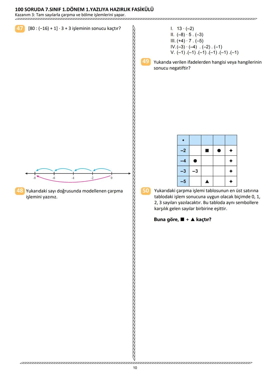 # 100 SORUDA
1.DÖNEM 1.YAZILIYA HAZIRLIK
## FASİKÜLÜ
### 2024 - 2025
#### 7. SINIF
* TAMAMI AÇIK UÇLU
* TAMAMI VİDEO ÇÖZÜMLÜ
* LG