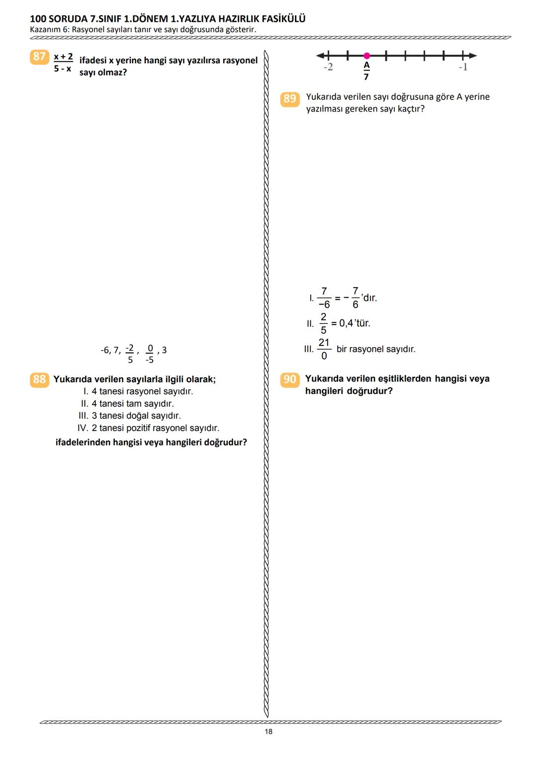 # 100 SORUDA
1.DÖNEM 1.YAZILIYA HAZIRLIK
## FASİKÜLÜ
### 2024 - 2025
#### 7. SINIF
* TAMAMI AÇIK UÇLU
* TAMAMI VİDEO ÇÖZÜMLÜ
* LG
