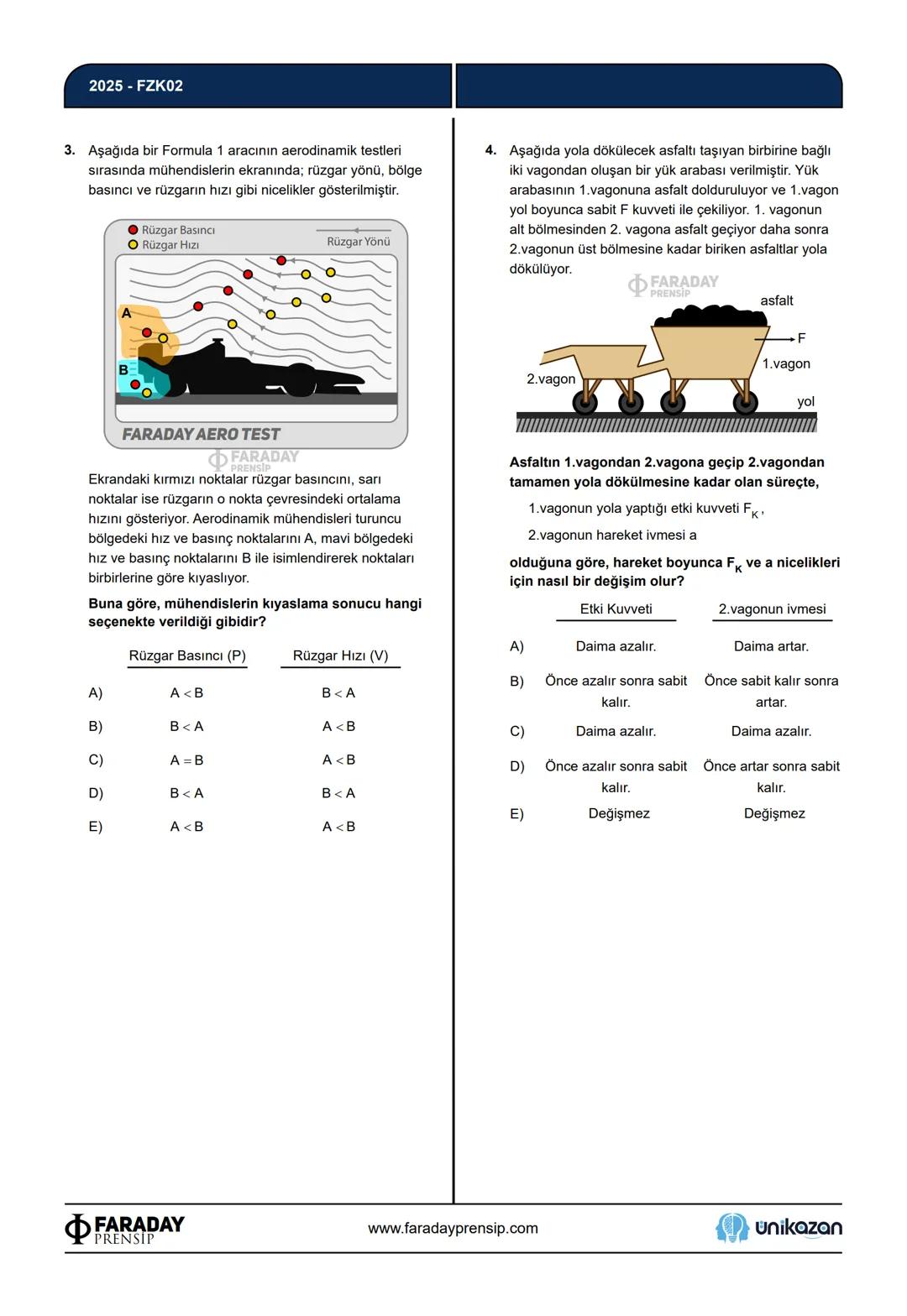 FARADAY
PRENSİP X
unikazan
Faraday Prensip
Özgün Sorular Konsepti
Faraday Prensip olarak sizlere sınavda gelebilecek olan
farklı tarzda soru