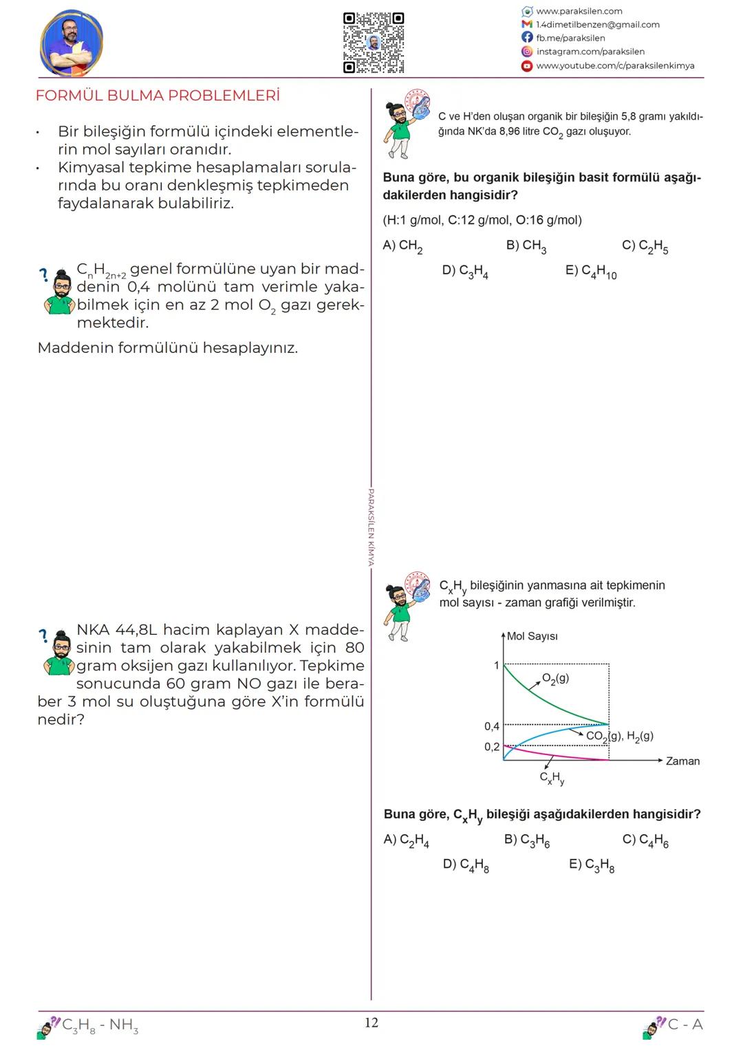 TYT
10
KİMYASAL
HESAPLAMALAR
www.youtube.com/@paraksilen
www.paraksilen.com
@paraksilenkimya 10. SINIF 1. ÜNİTE
10.1. KİMYANIN TEMEL KANUNLA