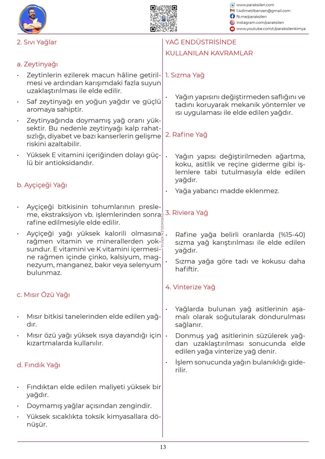 # TYT
13
KİMYA
HER
YERDE
www.youtube.com/@paraksilen
www.paraksilen.com
@paraksilenkimya www.paraksilen.com
M 1.4dimetilbenzen@gmail.co