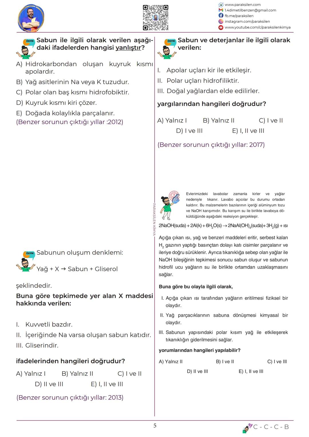 # TYT
13
KİMYA
HER
YERDE
www.youtube.com/@paraksilen
www.paraksilen.com
@paraksilenkimya www.paraksilen.com
M 1.4dimetilbenzen@gmail.co